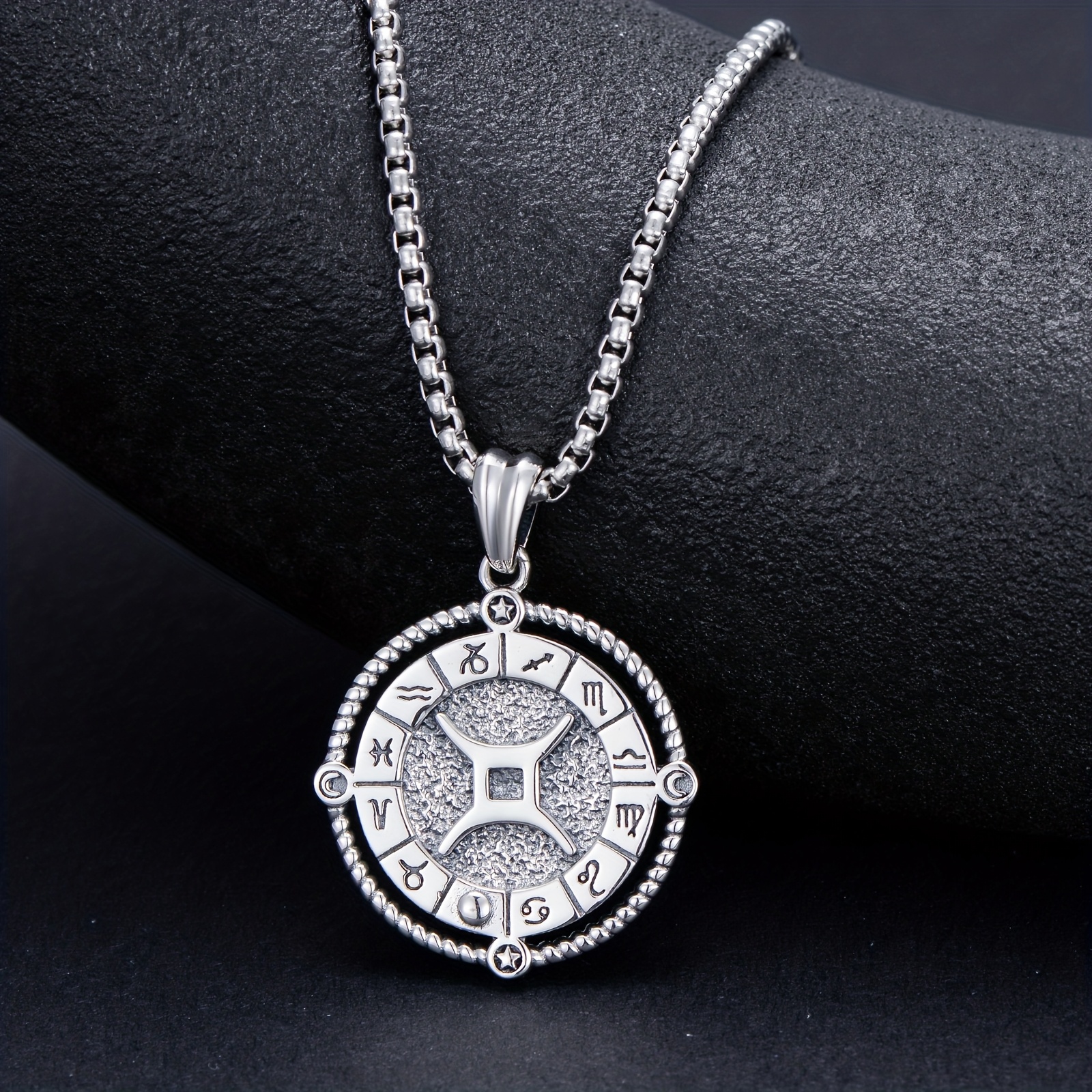925 Silver Zodiac Sign Necklace with Constellation Pendant